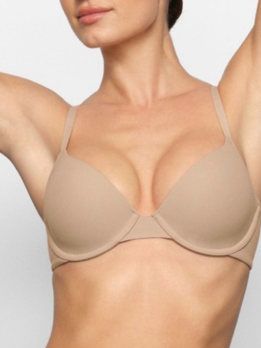 Skims Fits Everybody T Shirt Demi Bra In Clay